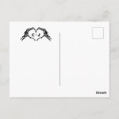 Gotische Hälfte des Hochzeitspaar in einer Einladu Postkarte (Rückseite)