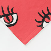 Gotische Halloween Art - Schwarze Hand Spooky Eyes Fleecedecke (Ecke)