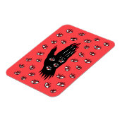 Gotische Halloween Art - Schwarze Hand Spooky Eyes Magnet (Linke Seite)