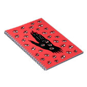 Gotische Halloween Art - Schwarze Hand Spooky Eyes Notizblock (Rechte Seite)