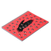 Gotische Halloween Art - Schwarze Hand Spooky Eyes Notizblock (Linke Seite)