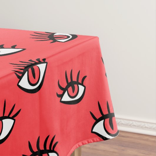 Gotische Halloween Art - Schwarze Hand Spooky Eyes Tischdecke (Beispiel)