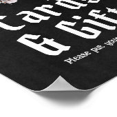 Gotische Halloween-Blumenschmuckkarten und Geschen Poster (Ecke)