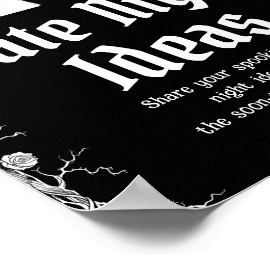 Gotische Halloween Brautparty Date Night Ideas Poster (Ecke)