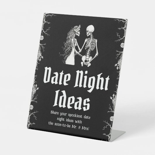 Gotische Halloween Brautparty Date Night Ideas Sockelschild (Vorderseite)