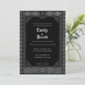 gotische Halloween-Einladung Einladung (Stehend Vorderseite)