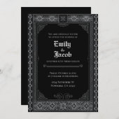 gotische Halloween-Einladung Einladung (Vorne/Hinten)