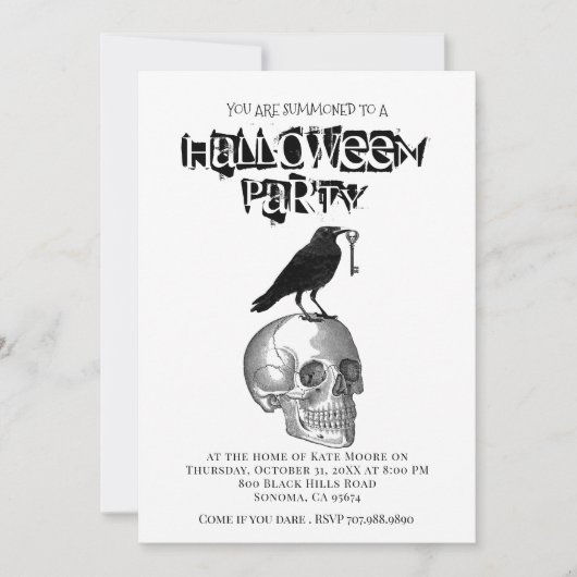 gotische Halloween-Einladung Einladung (Vorderseite)