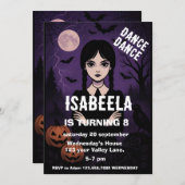 Gotische Halloween-Einladung - Spooky Purp Einladung (Vorne/Hinten)