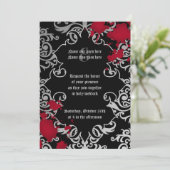 Gotische Halloween-Hochzeit Einladung (Stehend Vorderseite)