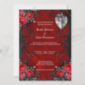 Gotische Halloween-Hochzeitseinladung Einladung (Vorderseite)