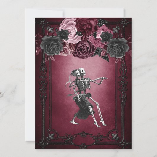 Gotische Halloween-Hochzeitseinladung Einladung (Rückseite)