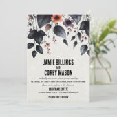 gotische Halloween-Hochzeitseinladung Einladung (Stehend Vorderseite)