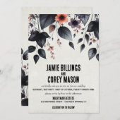 gotische Halloween-Hochzeitseinladung Einladung (Vorne/Hinten)