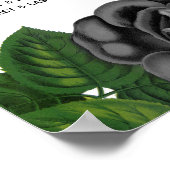 Gotische Halloween-Rose Weiße Hochzeitsstiftung Poster (Ecke)