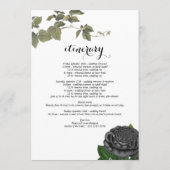 Gotische Halloween-Rose Weißer Hochzeitstag Programm (Rückseite)