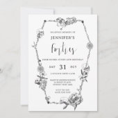 Gotische Handgezeichnete 50. Geburtstagsparty Einladung (Vorderseite)