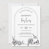 Gotische Handgezeichnete 50. Geburtstagsparty Einladung (Vorderseite)