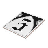 Gotische Hausnummer-Fliese Fliese (Seite)