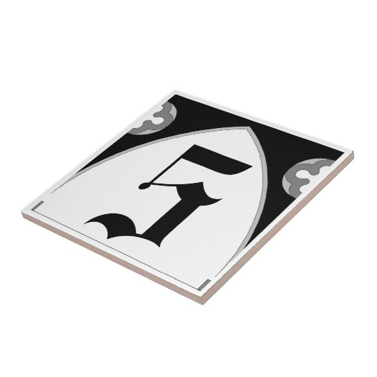 Gotische Hausnummer-Fliese Fliese (Seite)