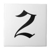 Gotische Hausnummerfliesen Fliese (Vorderseite)