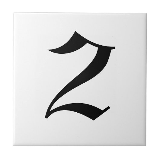 Gotische Hausnummerfliesen Fliese (Vorderseite)