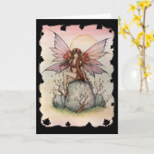 Gotische Herbst-Fall-Feen-feenhafte Gruß-Karte Karte (Gelbe Blume)