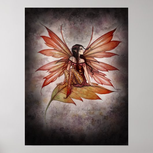 Gotische Herbstmärchen Fairy Fantasy Kunstdruckere Poster (Vorne)