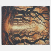 Gotische Herbstwälder Fleecedecke (Vorderseite (Horizontal))