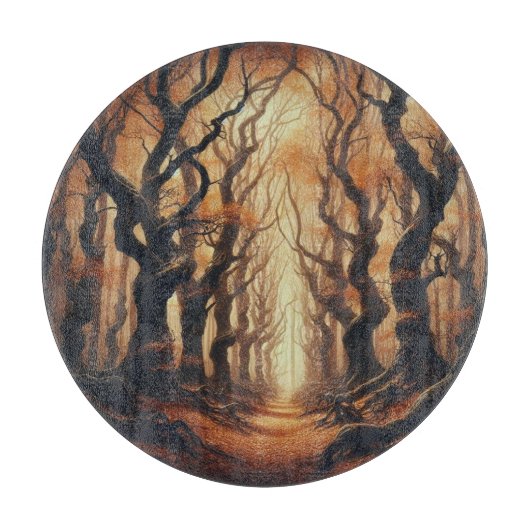 Gotische Herbstwälder Schneidebrett (Vorderseite)