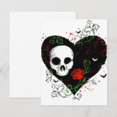 Gotische Herzeinladungskarte Einladung (Vorne/Hinten)