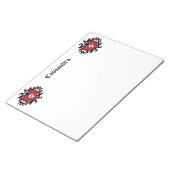 Gotische Herzen und Schädel Notizblock (angewinkelt)