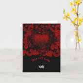 Gotische Herzvalentine Karte (Gelbe Blume)