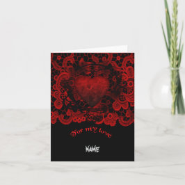 Gotische Herzvalentine Karte