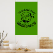 Gotische Hexen Zombie Stitches Poster (24x36) (Küche)