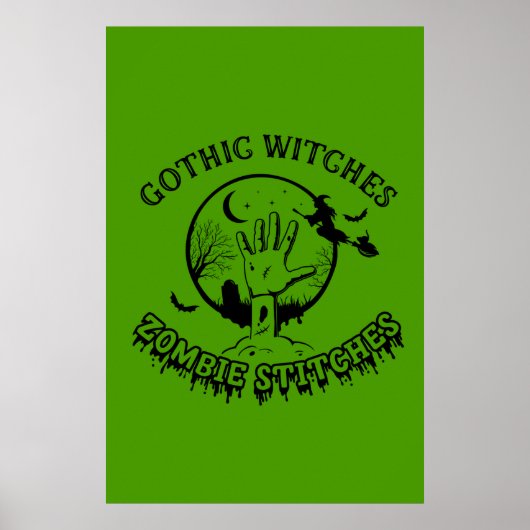 Gotische Hexen Zombie Stitches Poster (24x36) (Vorne)