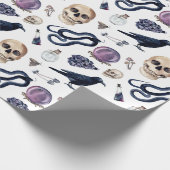 Gotische Hexerei und Zauberaccessoires Geschenkpapier (Ecke)