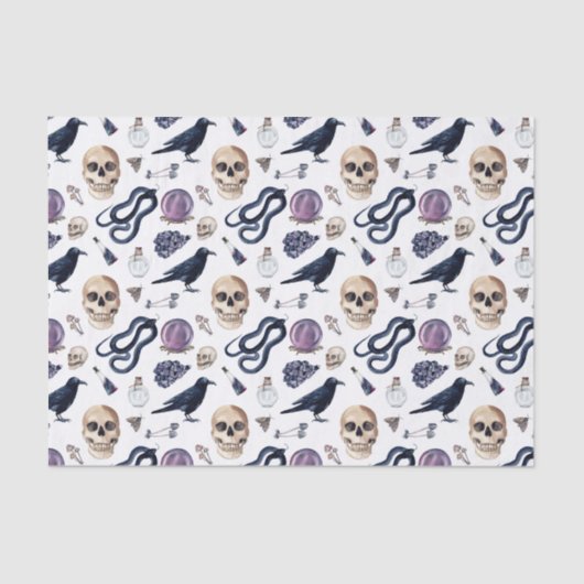 Gotische Hexerei und Zauberaccessoires Seidenpapier (Vorderseite)