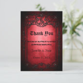 Gotische Hochzeit Dankeskarte (Stehend Vorderseite)