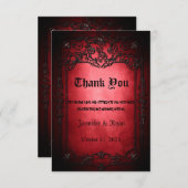 Gotische Hochzeit Dankeskarte (Vorne/Hinten)