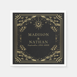 Gotische Hochzeit der Tarot Card Serviette