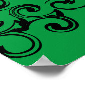 Gotische Hochzeit grün und schwarz Poster (Ecke)