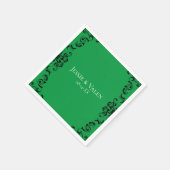 Gotische Hochzeit grün und schwarz Serviette (Ecke)