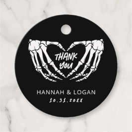 Gotische Hochzeit, Halloween Hochzeit Danke Geschenkanhänger