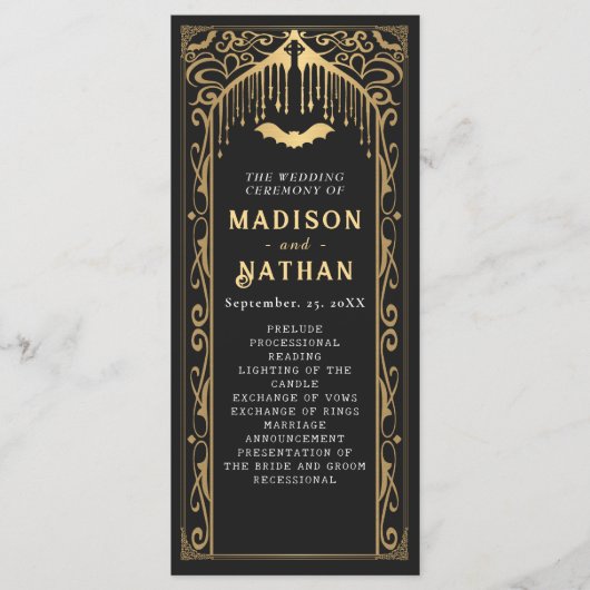 Gotische Hochzeit in Gold Vampire Programm (Vorderseite)