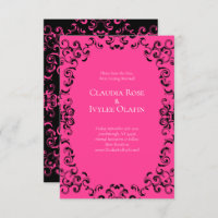 Gotische Hochzeit in Pink und Schwarz