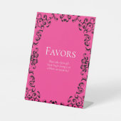 Gotische Hochzeit in Pink und Schwarz Sockelschild (Vorderseite)