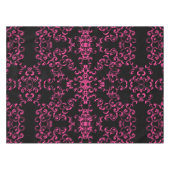 Gotische Hochzeit in Pink und Schwarz Tischdecke (Vorderseite (Horizontal))