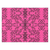 Gotische Hochzeit in Pink und Schwarz Tischdecke (Vorderseite (Horizontal))