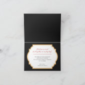 Gotische Hochzeit in Rot und Schwarz Dankeskarte (Innenseite)